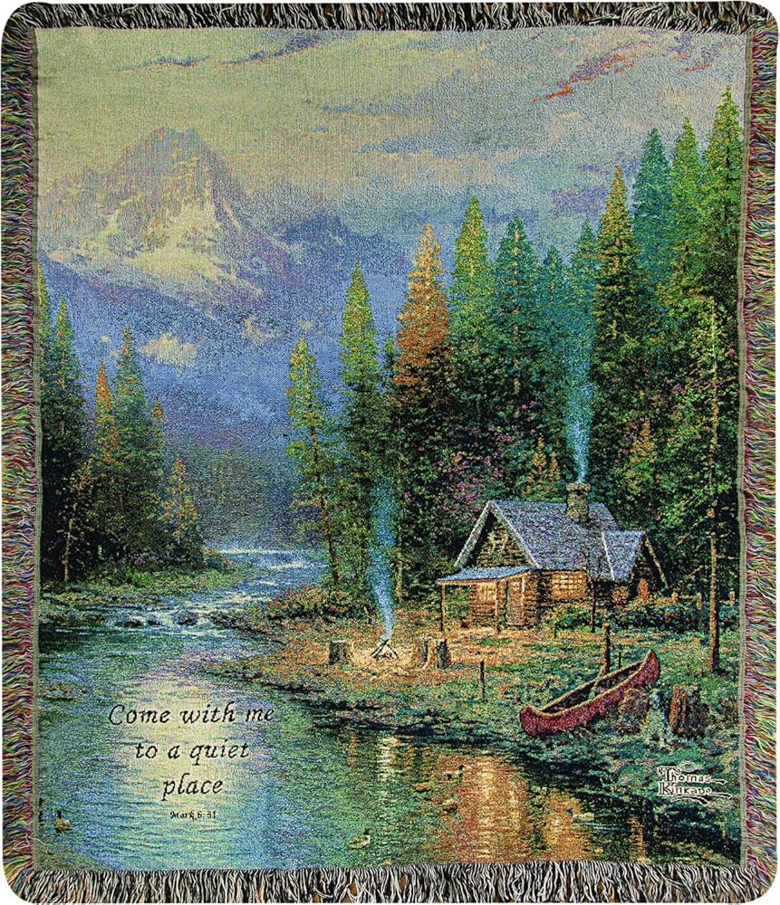 THOMAS KINKADE USA製 ラグ カーペット タペストリー Amazon.com: Manual Woodworkers & Weavers Tapestry Throw